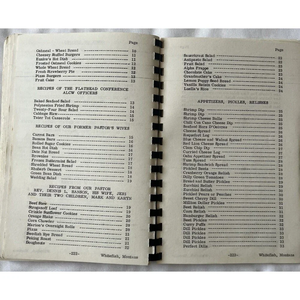 Vintage Spiral Christ Lutheran Church Cookbook Whitefish MT 50th Anniv 1925-1975